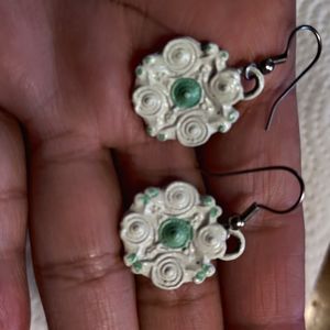 Vintage and Fun painted metal earrings